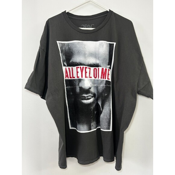 2PAC Tupac Shakur All Eyez On Me Black T-shirt THUG life Rap Hip Hop Band Sz 3X - Picture 1 of 5